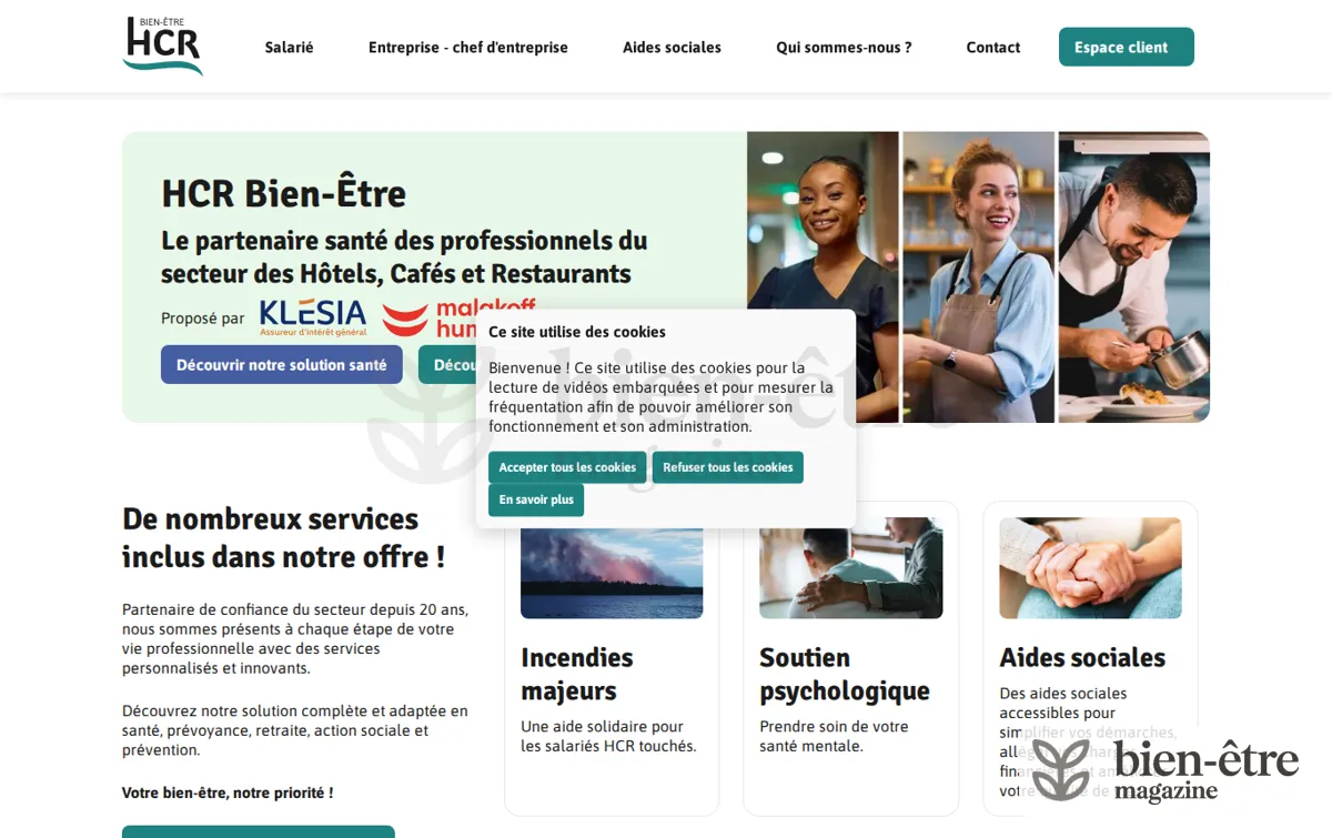 Capture : Bien-être HCR - Hôtels, Cafés, Restaurants